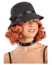 20s Charleston pot hat with rose
