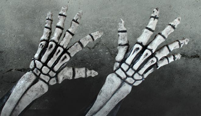 Skelett Handschuhe