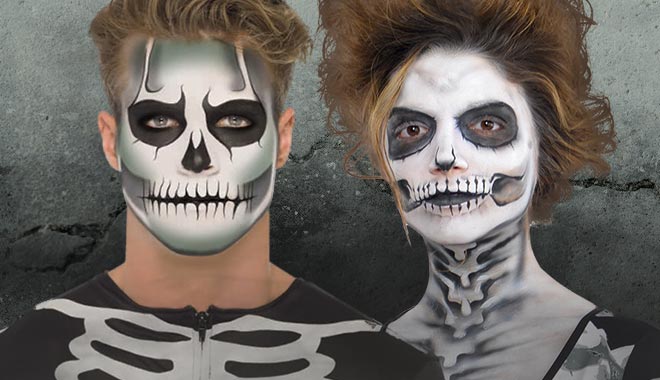 Skelett Make Up Fur Halloween Fasching Horror Shop Com