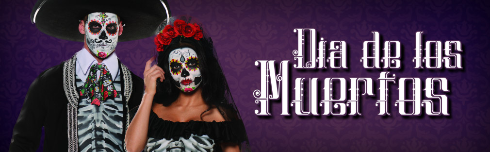 Voodoo Kostüm für die Halloween Party und Tag der Toden Selldorado® 1x Halloween Armband mit Totenköpfen passendes Skelett Accessoires 