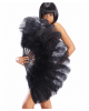 Burlesque Fan with Black Feathers XXL 