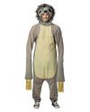 Faultier Kostüm Overall Grau – Tierkostüm Für Damen, Fasching, Karneval & Mottopartys, Aus 100% Polyester