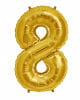 Foil Balloon Number 8 gold 