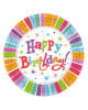 Happy Birthday Pappteller Sterne 8 St. 