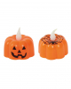 Pumpkin LED Tea Light With Halloween Motif 1 Pc. 