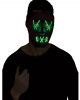 Leuchtende LED Maske Grün - Schwarz 