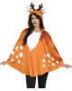 Deer hooded poncho 