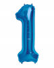 Foil balloon number 1 blue 