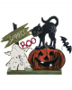 Spooky Cat & Pumpkin Stand Decoration 24cm 