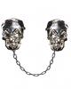 Skull Brooches With Chain As Cape Fastener 