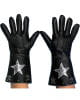 Cowboy Handschuhe schwarz-silber 
