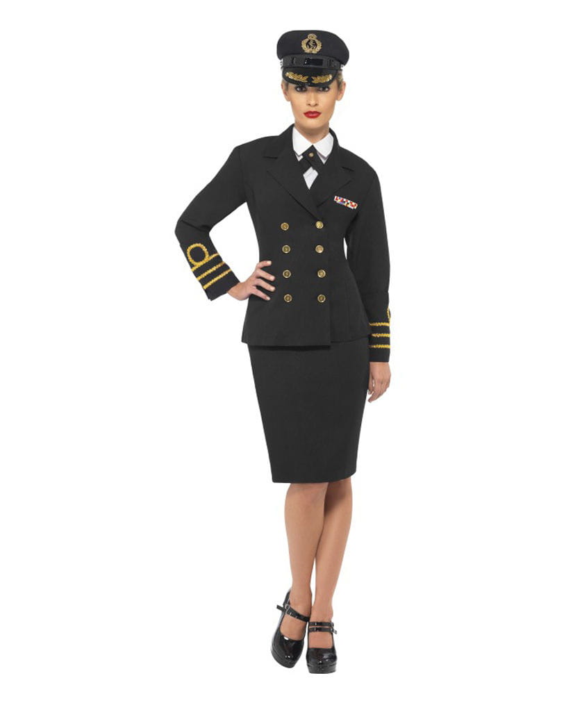Damen Kostüm Navy Offizier Matrosin Karneval Fasching WIL 
