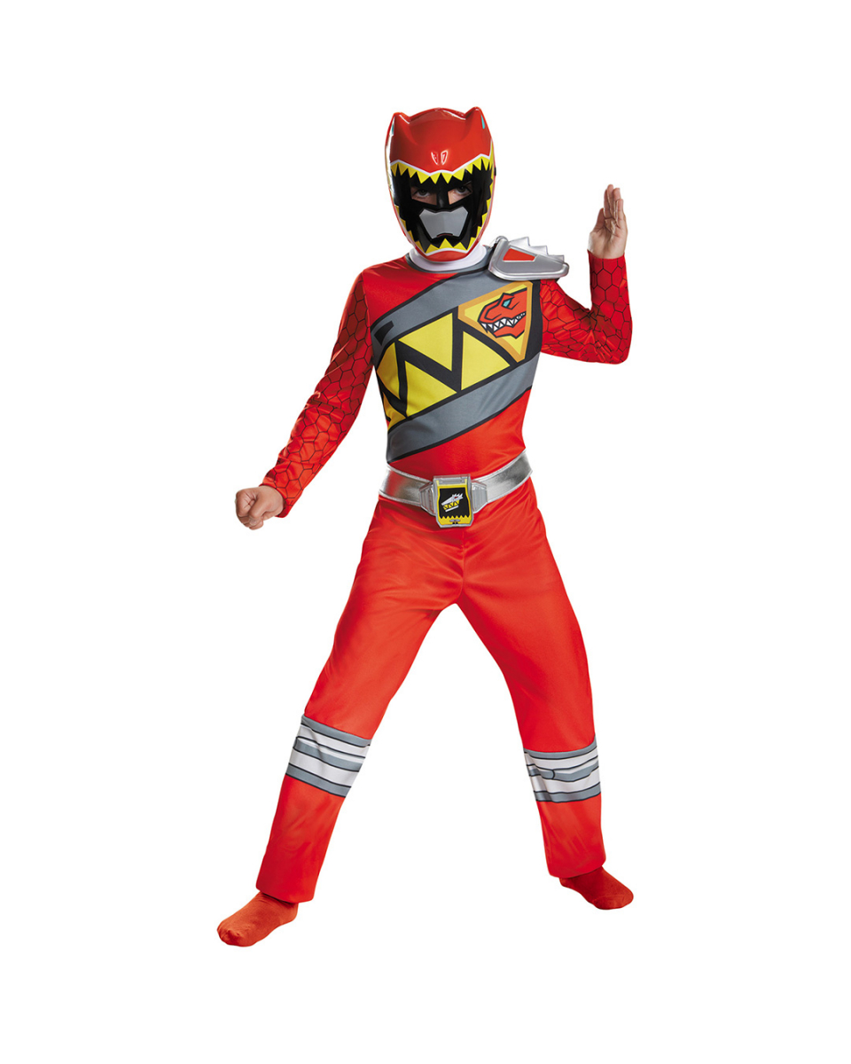 Rotes Power Ranger Dino Kinderkostüm mit Maske - Bild 2 von 3