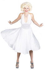 Marilyn Kleid Gr 44/46 Monroe Kostüm Kleid Übergröße weiß