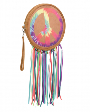 60s Tamburin Peace Tasche mit Fransen