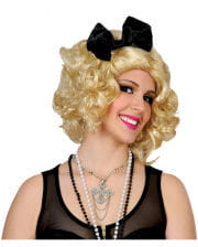 80s Pop Star Wig With Bow 