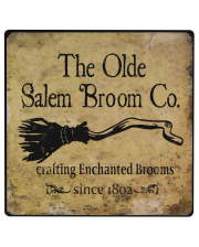 Antique Metal Sign "Witch Broom" 20cm 