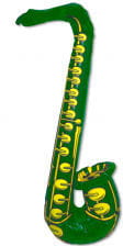 Aufblasbares Saxophon grün 