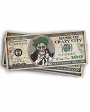 Bank of Crazy City 100 Dollar Scheine Spielgeld 