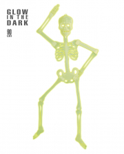 Bewegliches UV-Neon Skelett 90cm 