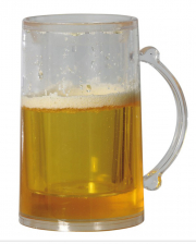 Bierkrug mit Bier als Requisite 15cm 
