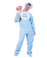 Männer Baby Kostüm JGA Babykostüm L 50/52 Strampler Erwachsene Säugling blau