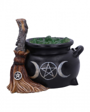 Bubbling Witch Cauldron With LED Light 14,5cm 