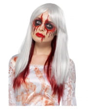 Bloody Ombre Wig Deluxe Grey-red 