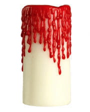 Blutige Kerze weiß 10 x 5 cm 