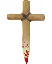 Blutiger Kreuz Pfahl Spielzeugwaffe 