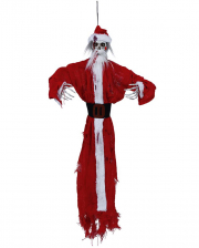Blutiger Skelett Weihnachtsmann mit Bewegung 90cm 