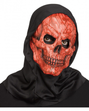 Blutiger Totenschädel Maske mit Kapuze 