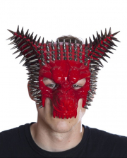 Burning Man Spike Wolf Mask Red 