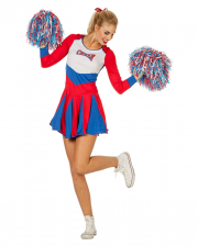 Cheerleader Damen Kostüm rot-blau 