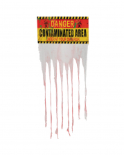 "Contaminated Area" Warning Sign With Curtain