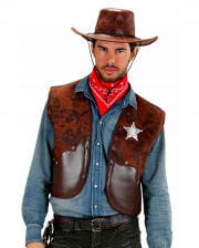 Cowboy vest brown XL 