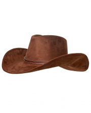 Cowboy Hat Brown In Suede Look 