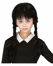 Dark Girl Children Wig With Bangs 