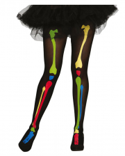 Day Of The Dead Skeleton Tights Multicolor 