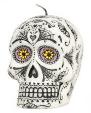Day Of The Dead Sugar Skull Candle