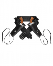 Double Western Gun Holder Black 