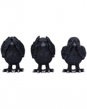 Three Wise Ravens 9cm 