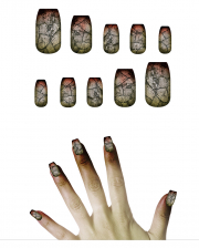 Eingerissene Zombie Fingernägel 10 St. 