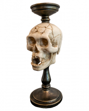 Elegant Skull Candlestick 34cm 