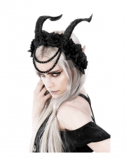Evil Princess Gothic Headdress With Horns