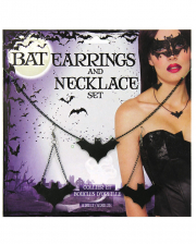 Bat Earrings & Necklace 