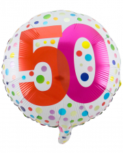 Folienballon Konfetti 50. Geburtstag 