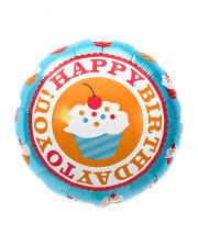 Folienballon Happy Birthday Cupcake