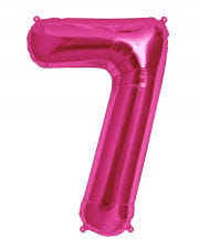 Pink Foil Balloon Number 7 