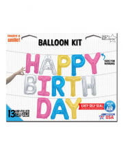 Folienballons Happy Birthday Kit Bunt 